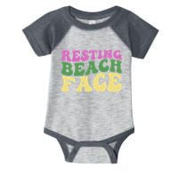 Resting Beach Face Funny Summer Vacation Infant Baby Jersey Bodysuit