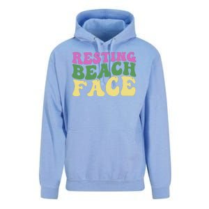 Resting Beach Face Funny Summer Vacation Unisex Surf Hoodie