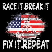 Race Break Fix Repeat Go Kart Cart Racer Gokart Racing Drawstring Bag