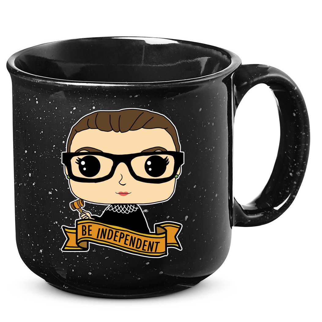 RBG Be Independent Cartoon Ruth Ginsburg 15oz Campfire Ceramic Mug