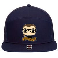 RBG Be Independent Cartoon Ruth Ginsburg 7 Panel Mesh Trucker Snapback Hat