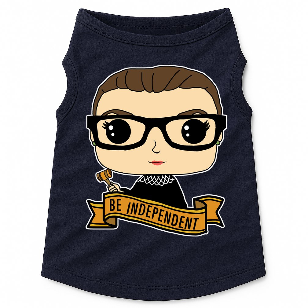 RBG Be Independent Cartoon Ruth Ginsburg Doggie Tank