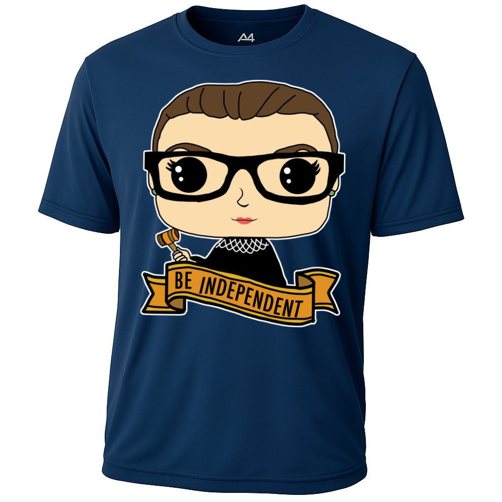 RBG Be Independent Cartoon Ruth Ginsburg Cooling Performance Crew T-Shirt
