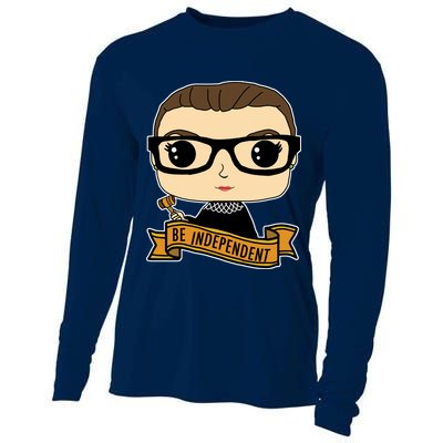 RBG Be Independent Cartoon Ruth Ginsburg Cooling Performance Long Sleeve Crew