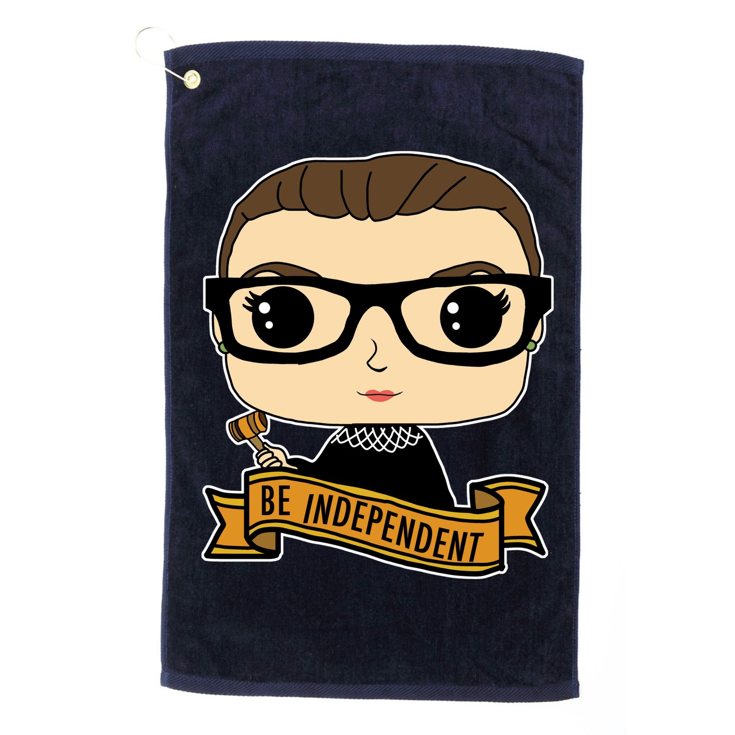 RBG Be Independent Cartoon Ruth Ginsburg Golf Towel
