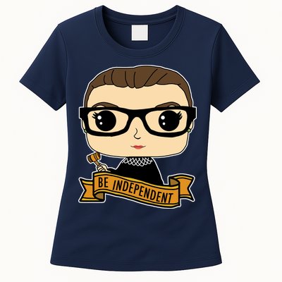 RBG Be Independent Cartoon Ruth Ginsburg Womens T-Shirt