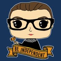 RBG Be Independent Cartoon Ruth Ginsburg Women's V-Neck T-Shirt