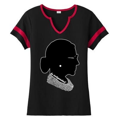 RBG Be Independent Classic Ruth Ginsburg Ladies Halftime Notch Neck Tee