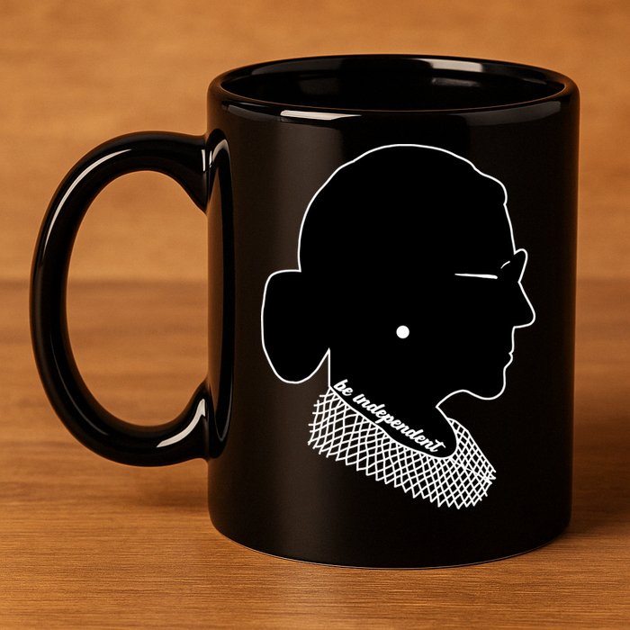 RBG Be Independent Classic Ruth Ginsburg 11oz C Handle Ceramic Mug
