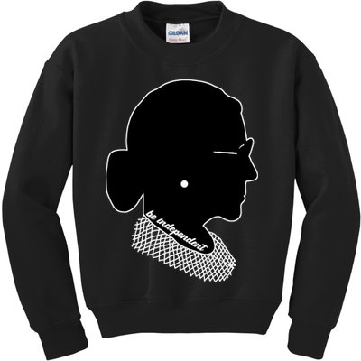 RBG Be Independent Classic Ruth Ginsburg Kids Sweatshirt