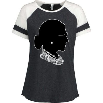 RBG Be Independent Classic Ruth Ginsburg Enza Ladies Jersey Colorblock Tee