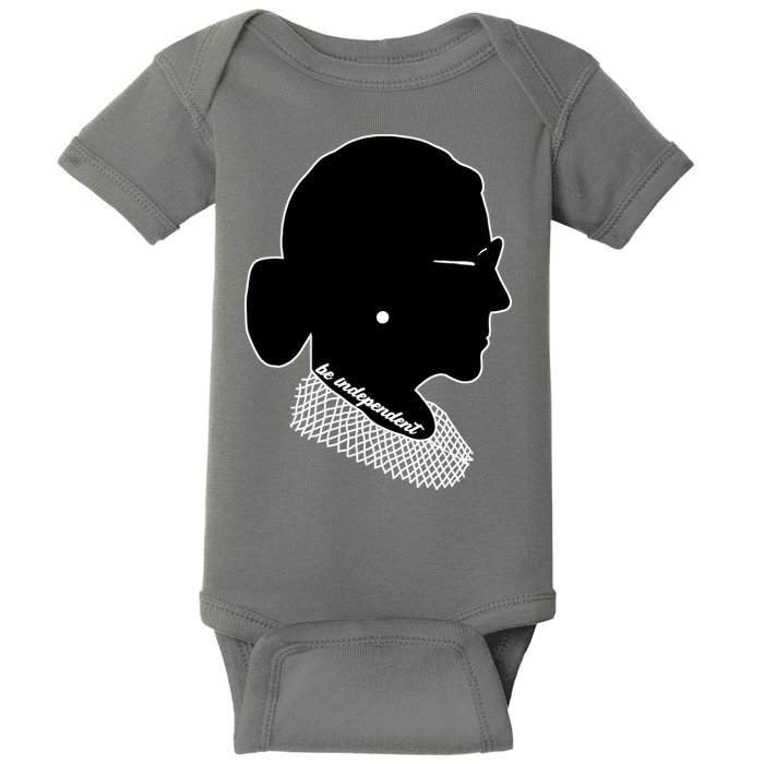 RBG Be Independent Classic Ruth Ginsburg Baby Bodysuit