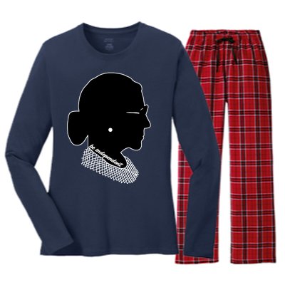 RBG Be Independent Classic Ruth Ginsburg Women's Long Sleeve Flannel Pajama Set 