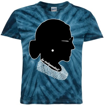 RBG Be Independent Classic Ruth Ginsburg Kids Tie-Dye T-Shirt