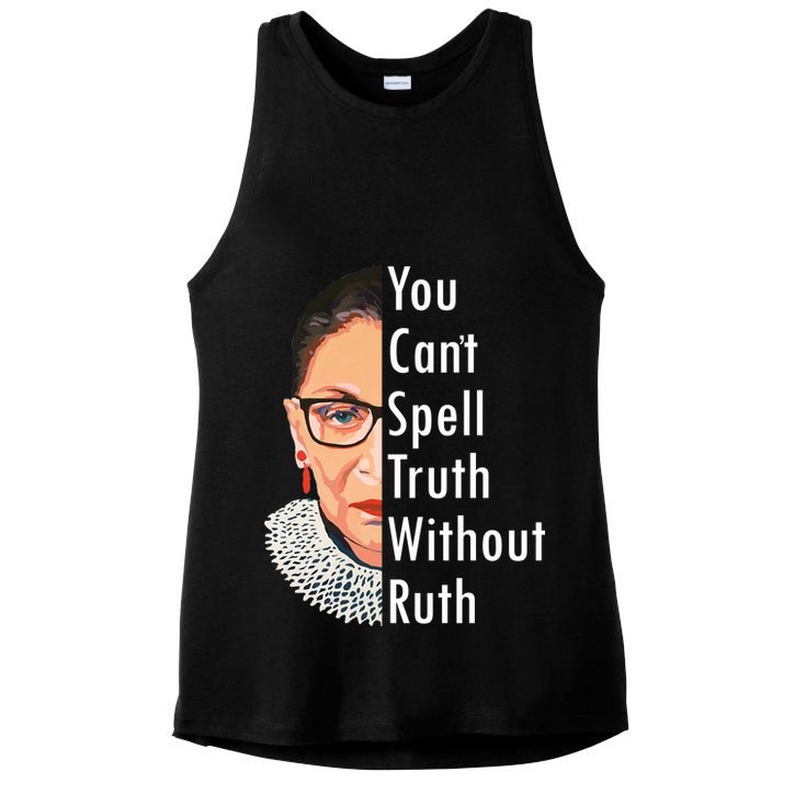 RBG Can't Spell Truth With Ruth Ginsburg Supreme Ladies PosiCharge Tri-Blend Wicking Tank