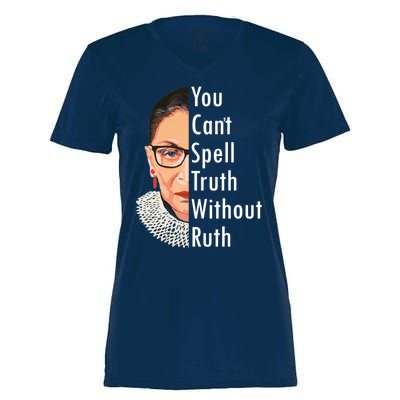 RBG Can't Spell Truth With Ruth Ginsburg Supreme Women's Momentum V-Neck T-Shirt