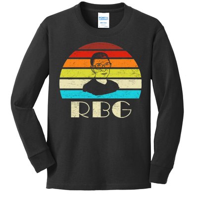 RBG Classic Ruth Bader Ginsburg Kids Long Sleeve Shirt