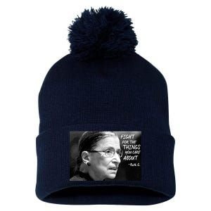 RBG Fight for the Things You Care About fff Pom Pom 12in Knit Beanie