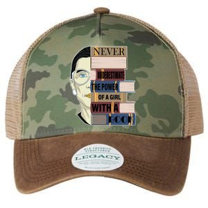 RBG Never Underestimate Power of Girl With Book Legacy Tie Dye Trucker Hat