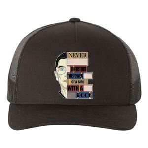 RBG Never Underestimate Power of Girl With Book Yupoong Adult 5-Panel Trucker Hat