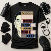 RBG Never Underestimate Power of Girl With Book Cooling Performance Crew T-Shirt