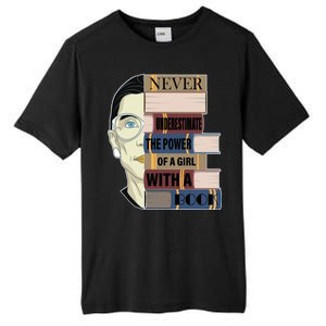 RBG Never Underestimate Power of Girl With Book Tall Fusion ChromaSoft Performance T-Shirt