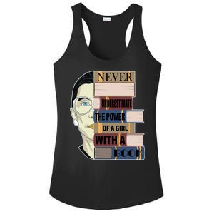 RBG Never Underestimate Power of Girl With Book Ladies PosiCharge Competitor Racerback Tank