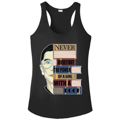 RBG Never Underestimate Power of Girl With Book Ladies PosiCharge Competitor Racerback Tank