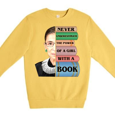 RBG Never Underestimate Ruth Bader Ginsburg Premium Crewneck Sweatshirt