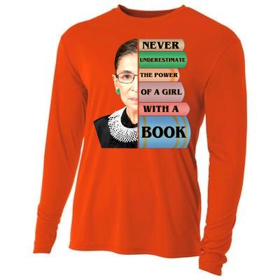 RBG Never Underestimate Ruth Bader Ginsburg Cooling Performance Long Sleeve Crew