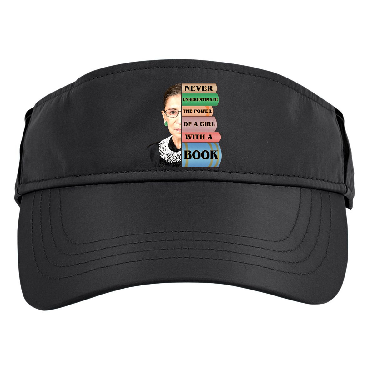 RBG Never Underestimate Ruth Bader Ginsburg Adult Drive Performance Visor