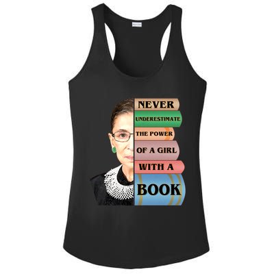 RBG Never Underestimate Ruth Bader Ginsburg Ladies PosiCharge Competitor Racerback Tank