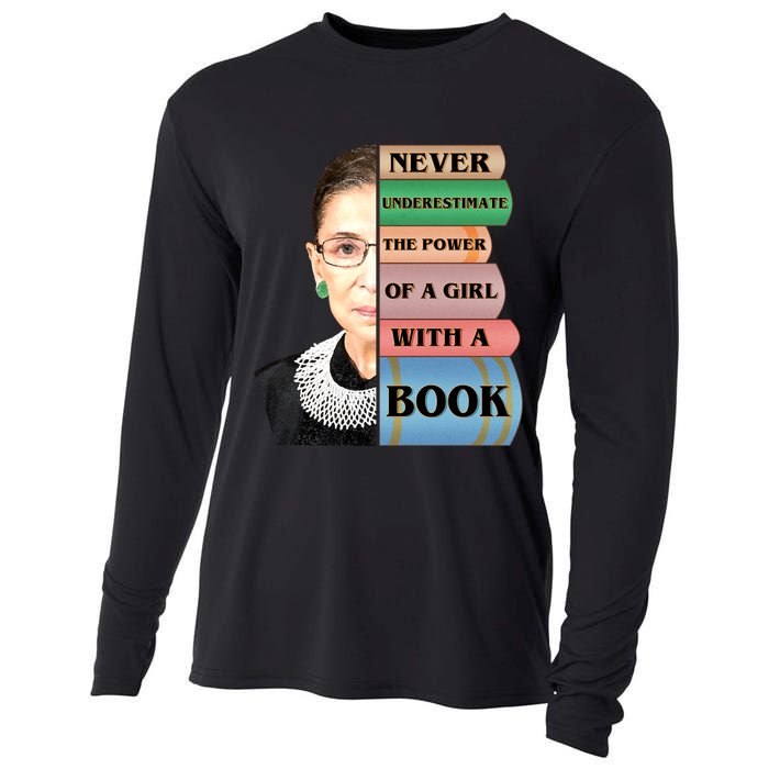 RBG Never Underestimate Ruth Bader Ginsburg Cooling Performance Long Sleeve Crew