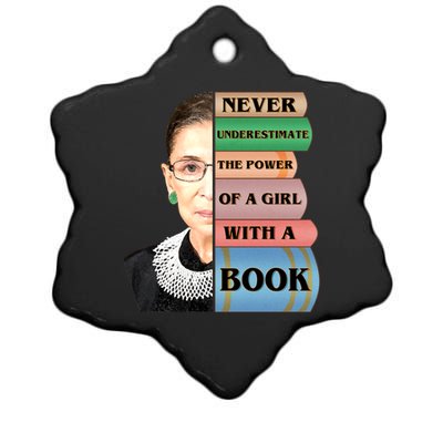 RBG Never Underestimate Ruth Bader Ginsburg Ceramic Star Ornament