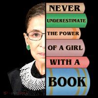 RBG Never Underestimate Ruth Bader Ginsburg Pom Pom 12in Knit Beanie
