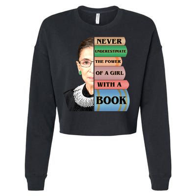 RBG Never Underestimate Ruth Bader Ginsburg Cropped Pullover Crew