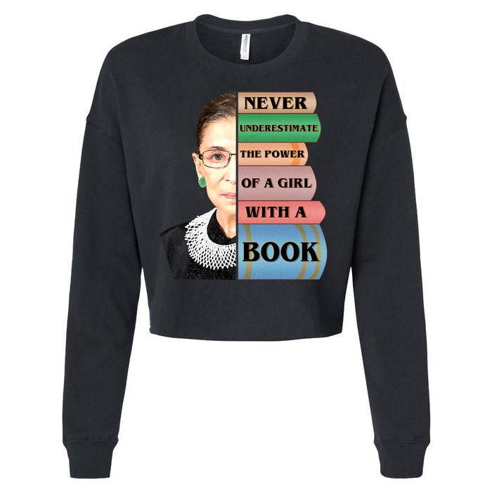 RBG Never Underestimate Ruth Bader Ginsburg Cropped Pullover Crew