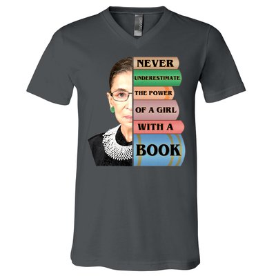 RBG Never Underestimate Ruth Bader Ginsburg V-Neck T-Shirt