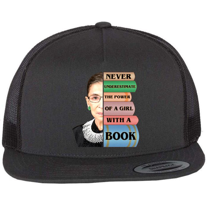 RBG Never Underestimate Ruth Bader Ginsburg Flat Bill Trucker Hat