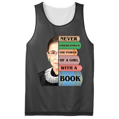 RBG Never Underestimate Ruth Bader Ginsburg Mesh Reversible Basketball Jersey Tank