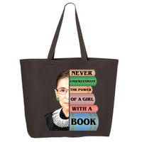 RBG Never Underestimate Ruth Bader Ginsburg 25L Jumbo Tote