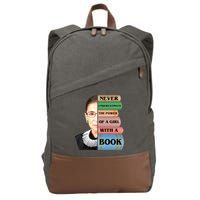 RBG Never Underestimate Ruth Bader Ginsburg Cotton Canvas Backpack