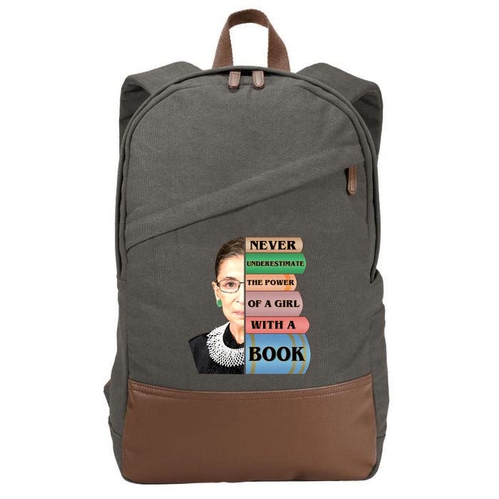 RBG Never Underestimate Ruth Bader Ginsburg Cotton Canvas Backpack