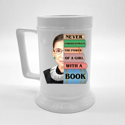 RBG Never Underestimate Ruth Bader Ginsburg Beer Stein