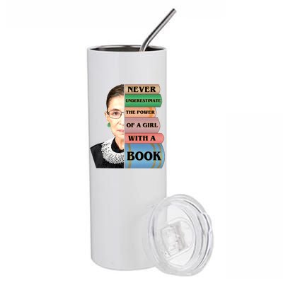 RBG Never Underestimate Ruth Bader Ginsburg Stainless Steel Tumbler