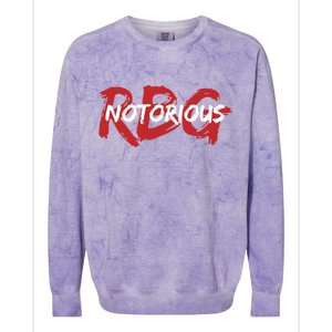 RBG Notorious Logo Ruther Bader Ginsburg  Colorblast Crewneck Sweatshirt