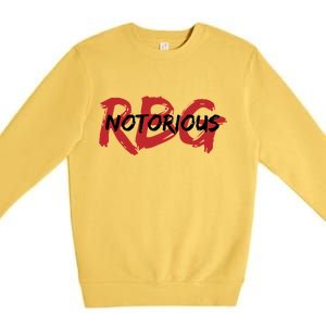 RBG Notorious Logo Ruther Bader Ginsburg  Premium Crewneck Sweatshirt