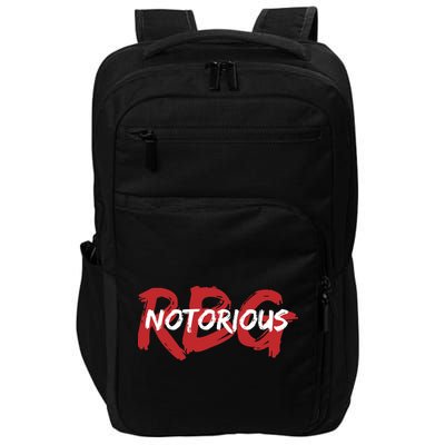 RBG Notorious Logo Ruther Bader Ginsburg  Impact Tech Backpack