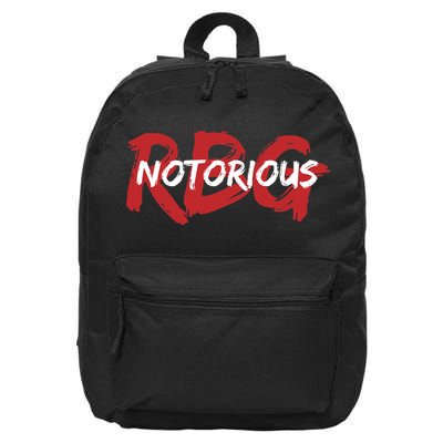 RBG Notorious Logo Ruther Bader Ginsburg  16 in Basic Backpack