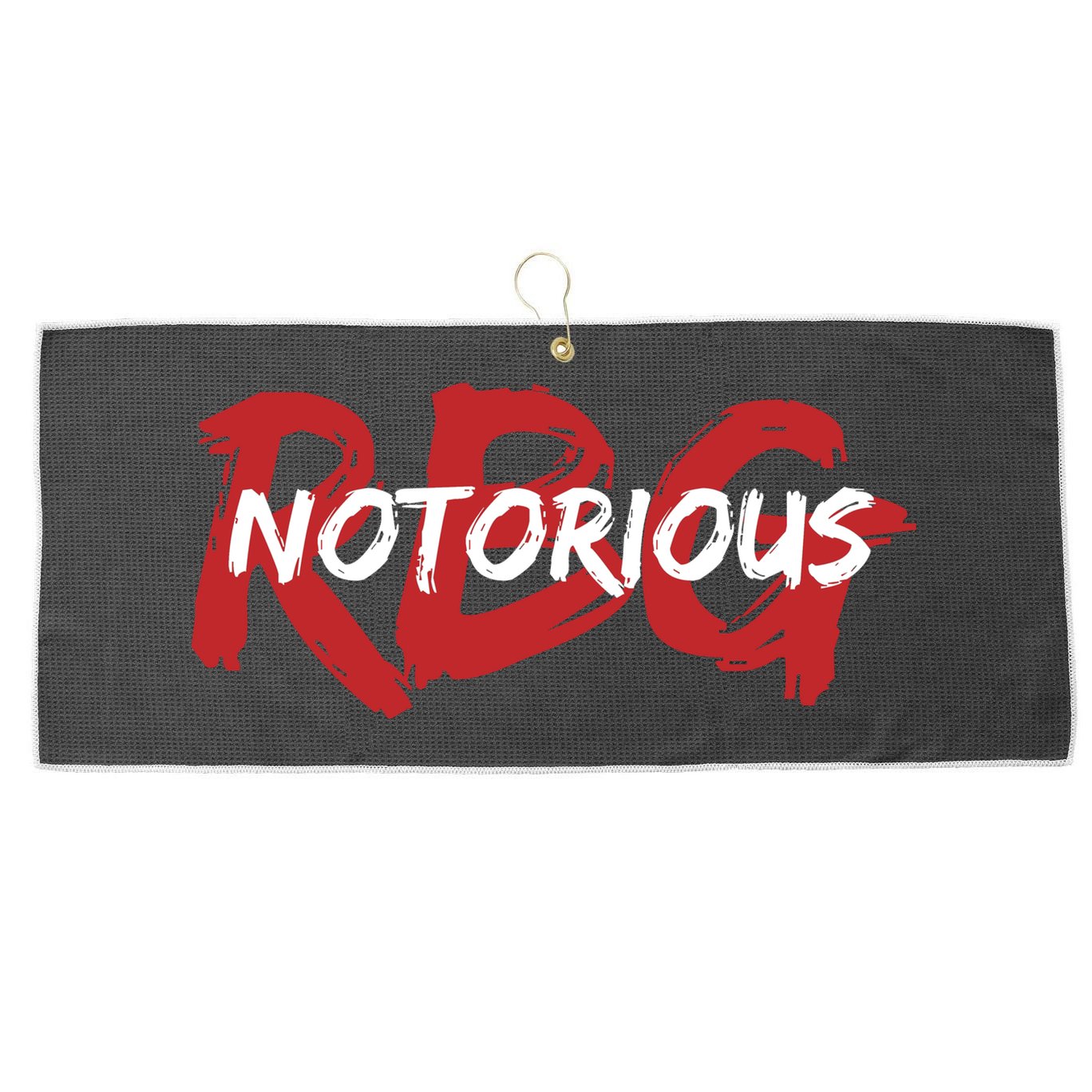 RBG Notorious Logo Ruther Bader Ginsburg  Large Microfiber Waffle Golf Towel